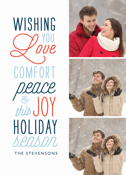 typography holiday photo collage