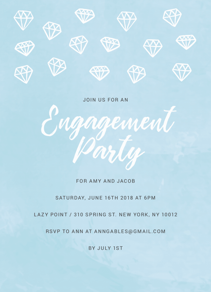 Blue Engagement Party