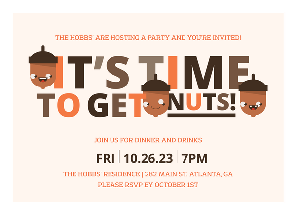 Get Nuts Party Invite