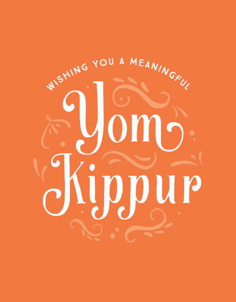 Orange Deco Yom Kippur