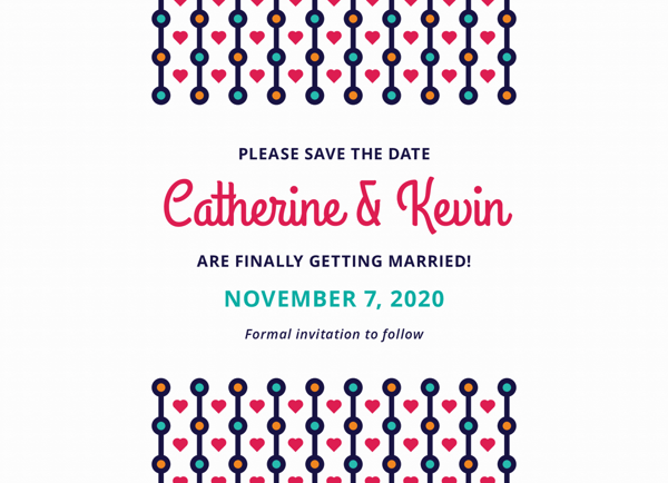 Colorful Beads Save The Date
