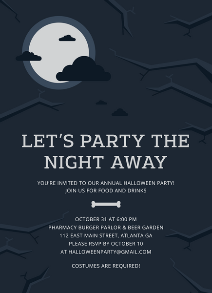 Midnight Halloween Invitation