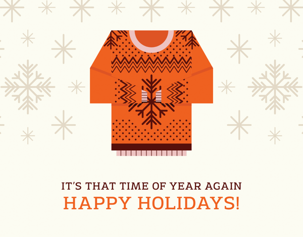 sweater season holiday card