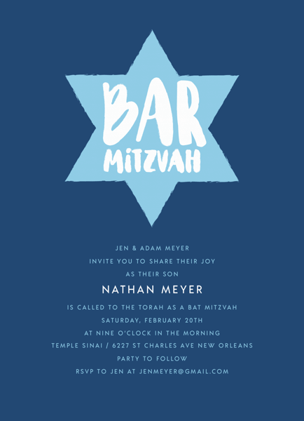 Brushy Star Bar Mitzvah