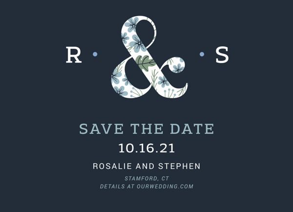 Floral Ampersand Save The Date