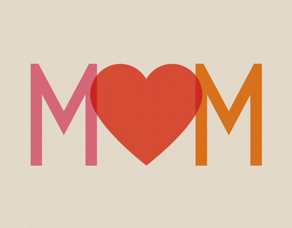Red Heart Mom Card
