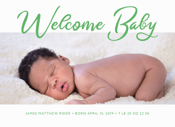 Welcome Baby Lettering