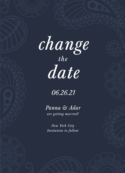Blue Paisley Change The Date