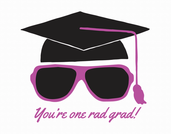 Quirky Purple Graduation Congrats Card