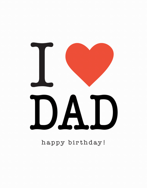 I Heart Dad Birthday