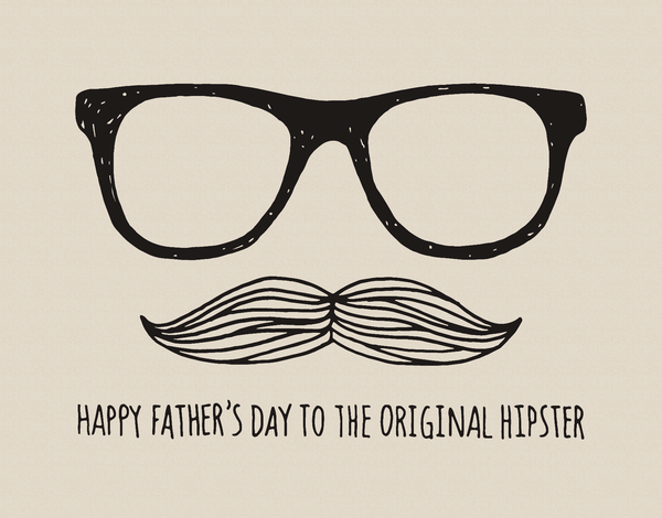Original Hipster Father's Day Card