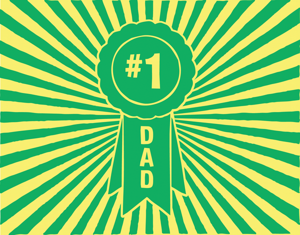 Bright Number One Dad Card