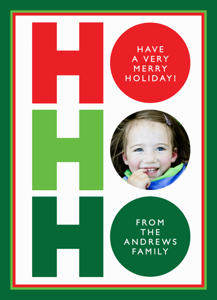 Ho Ho Ho Custom Holiday Card