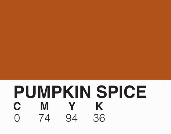 Pumpkin Spice Pantone Card
