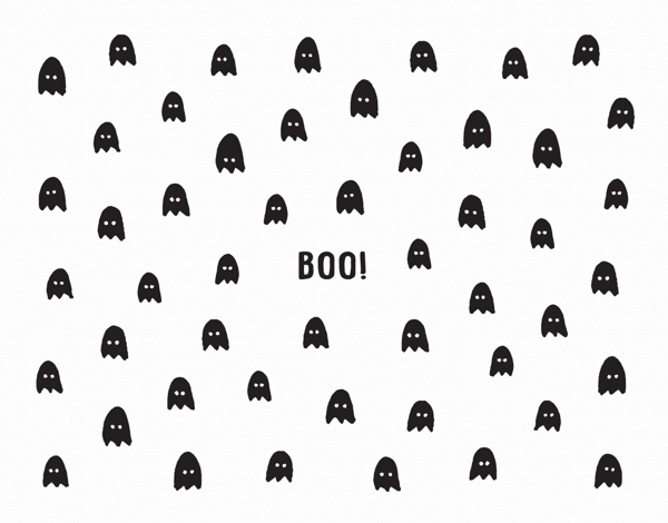 Ghost Boo! Halloween Card