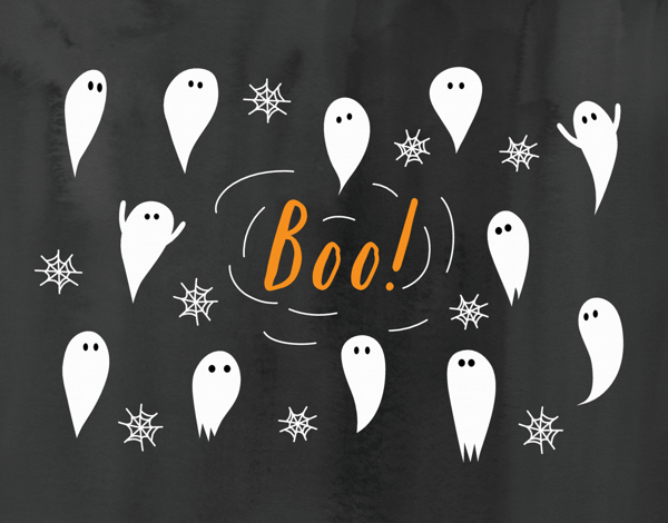 Ghost Web Halloween Card