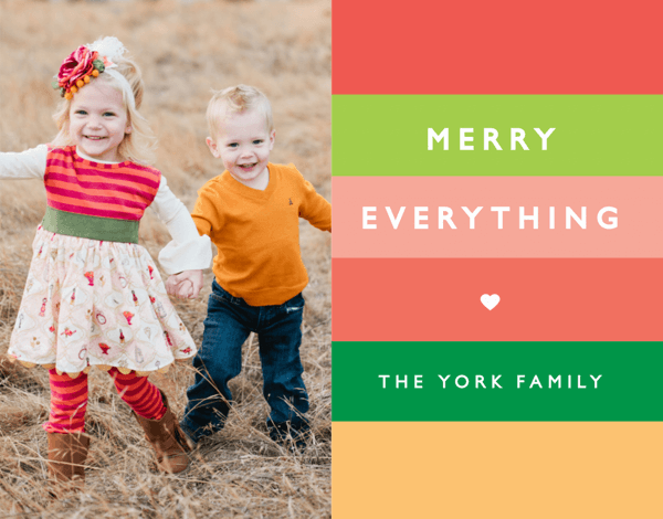 Merry Everything Stripes Holiday Card