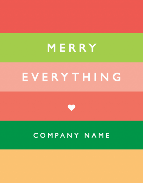 Rainbow Stripes Business holiday greeting