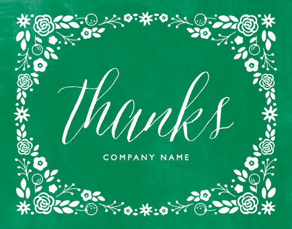 Green Personalized Thank You Card
