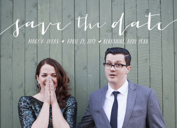 Sweet Script White Save the Date