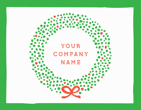 christmas wreath company holiday greeting card