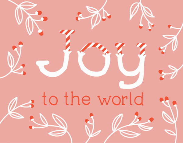 Joy Candy Cane Holiday Card