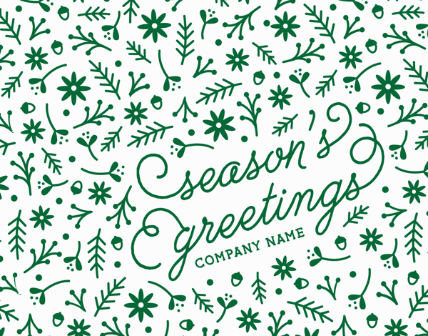 green season's greetings card for businesses