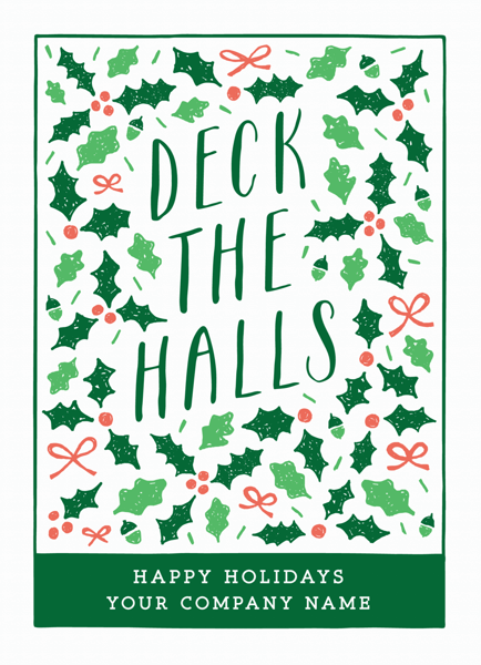 Deck The Halls Custom Holiday Card