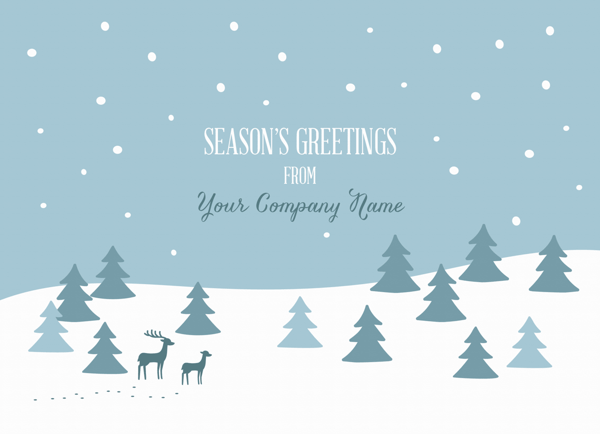 Snowy Greetings Company Card