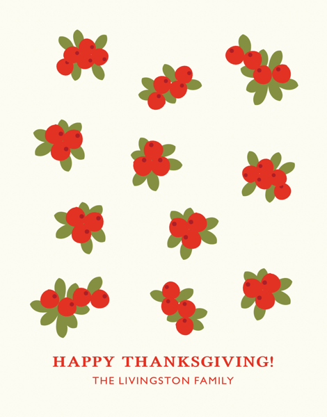 Cranberry Texture Thanksgiving Card