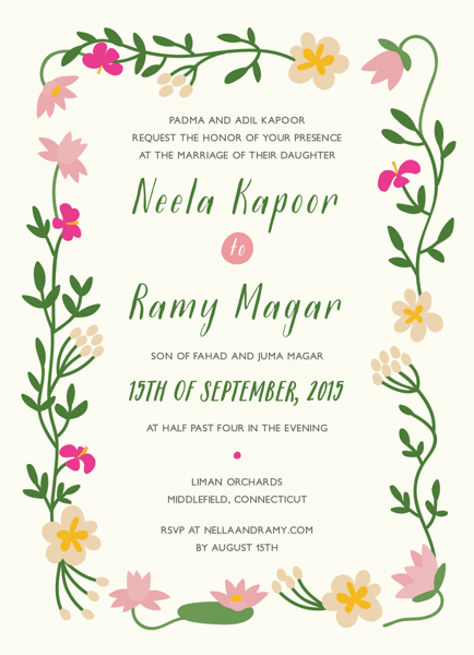 Tropical Personalized Wedding Invite