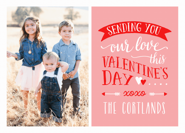 Lettering Custom Photo Valentine Card