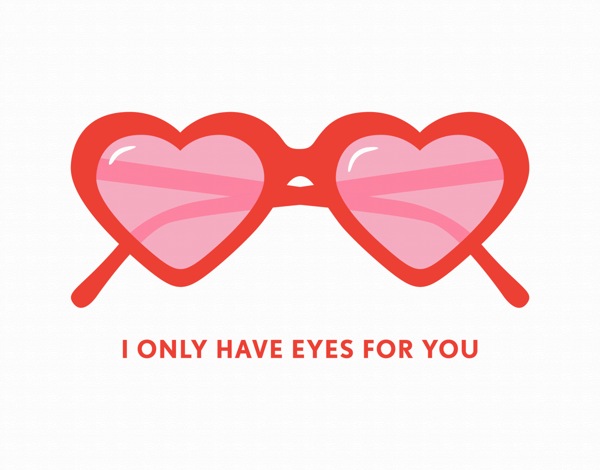 Lolita Glasses Valentine Card