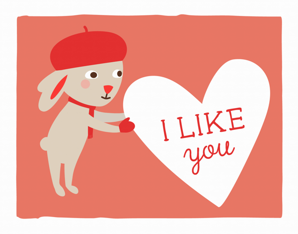 Cute Bunny Graphic Love Card