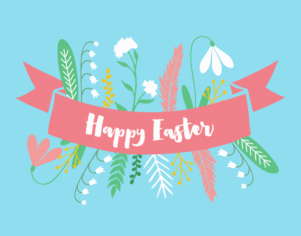 Floral Religious Easter Card