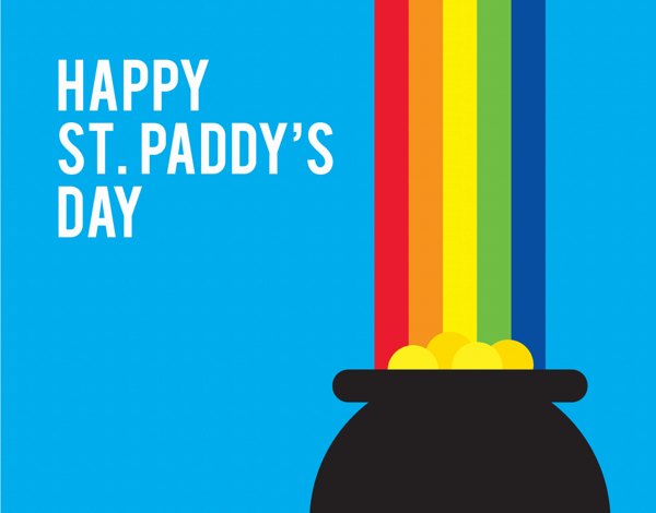 Pot of Gold Paddy's Day Card