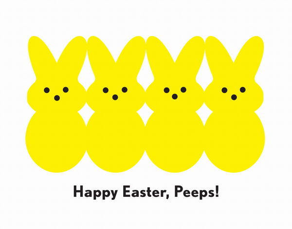 Yellow Peeps Easter Card