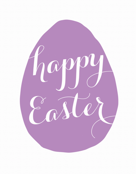 Purple Easter Egg Card