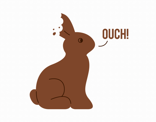 Chocolate Bunny Easter Card