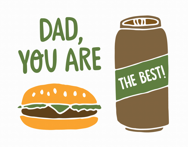 Beer and Burger Father's Day Card