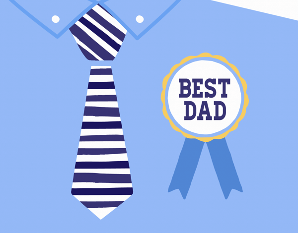 Best Dad Badge Father's Day Card