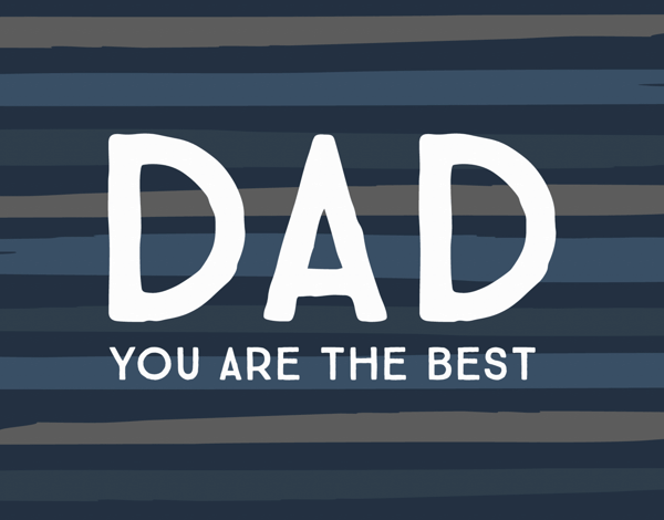 Best Dad Striped Father's Day Stationery