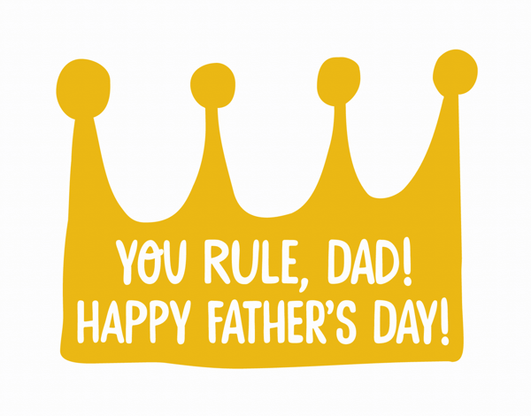 King Dad Father's Day Card