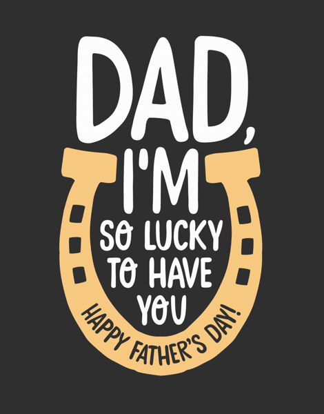 Lucky Horseshoe Father's Day Card