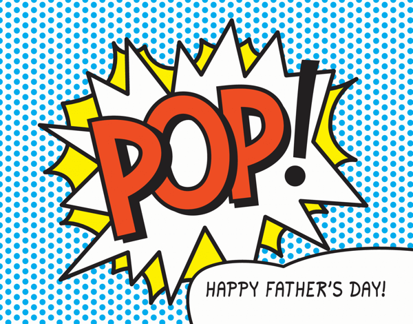 Pop Art Graphic Father's Day Card