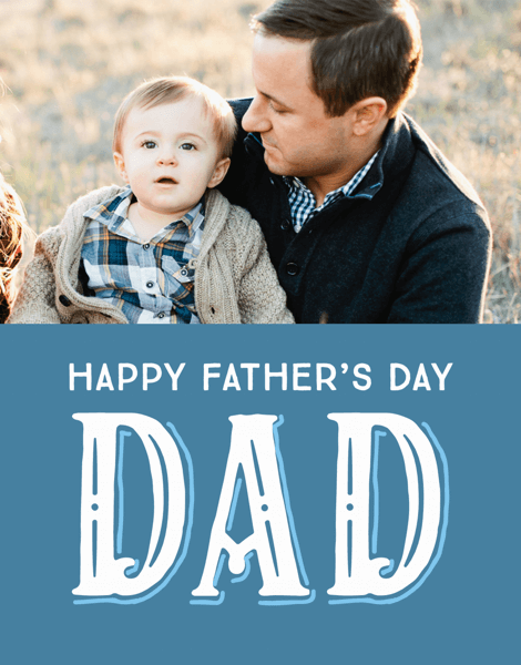 Vintage Lettering Father's Day Card