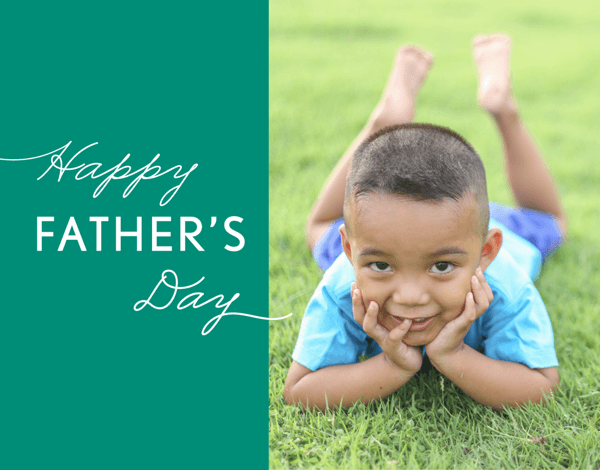 Simple Green Custom Father's Day Card