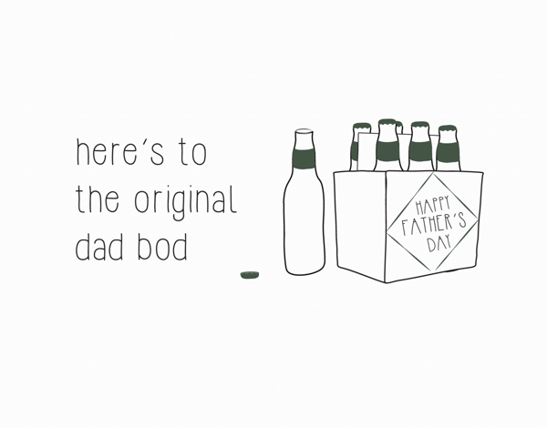 Sarcastic Dad Bod Father's Day Card