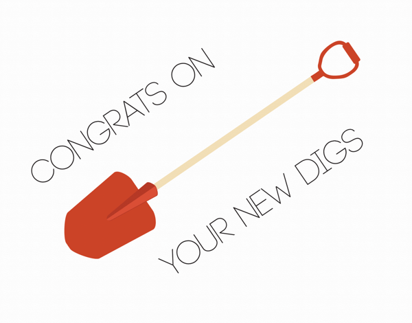 New Digs Moving Congratulations Card