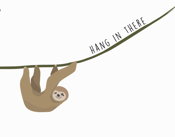 Cute Sloth Sympathy Card